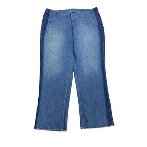 Style & Co Ankle Raw Hem Women's size 14 Medium Wash Blue Denim Jeans